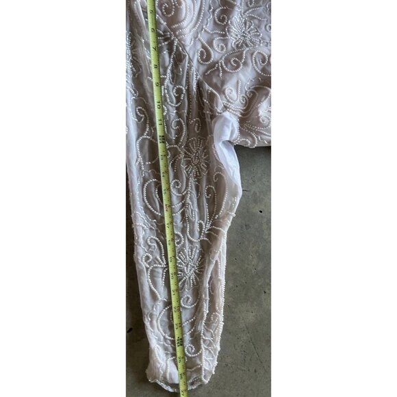 Vintage Draper’s & Damon’s Beaded Sparkly Women’s Top Sz 20 Pink Cream - Picture 5 of 14